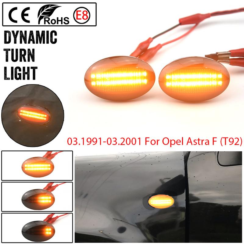 Dynamic Car Light LED Flashing Turn Signal Side Marker Lamp 09.2000-12.2009 For Opel Corsa C (X01)