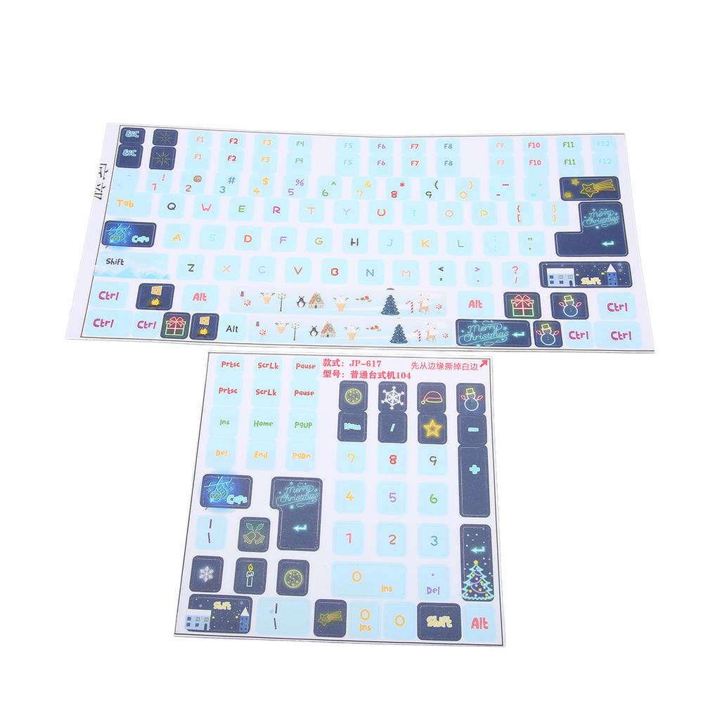 Keyboard Stickers PVC Cartoon Style DIY Decorative Keycaps Stickers for General Desktop Computer 84