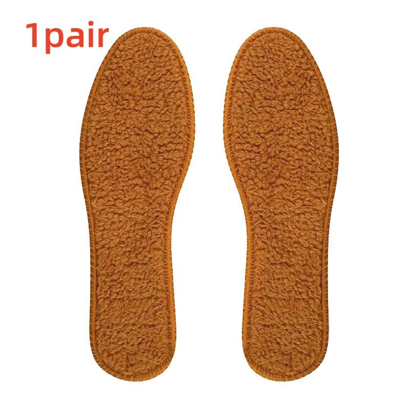 

1/5pairs Warm Insoles Made of Lamb Wool and Thickened, Comfortable and Deodorizing Cotton Insoles 45
