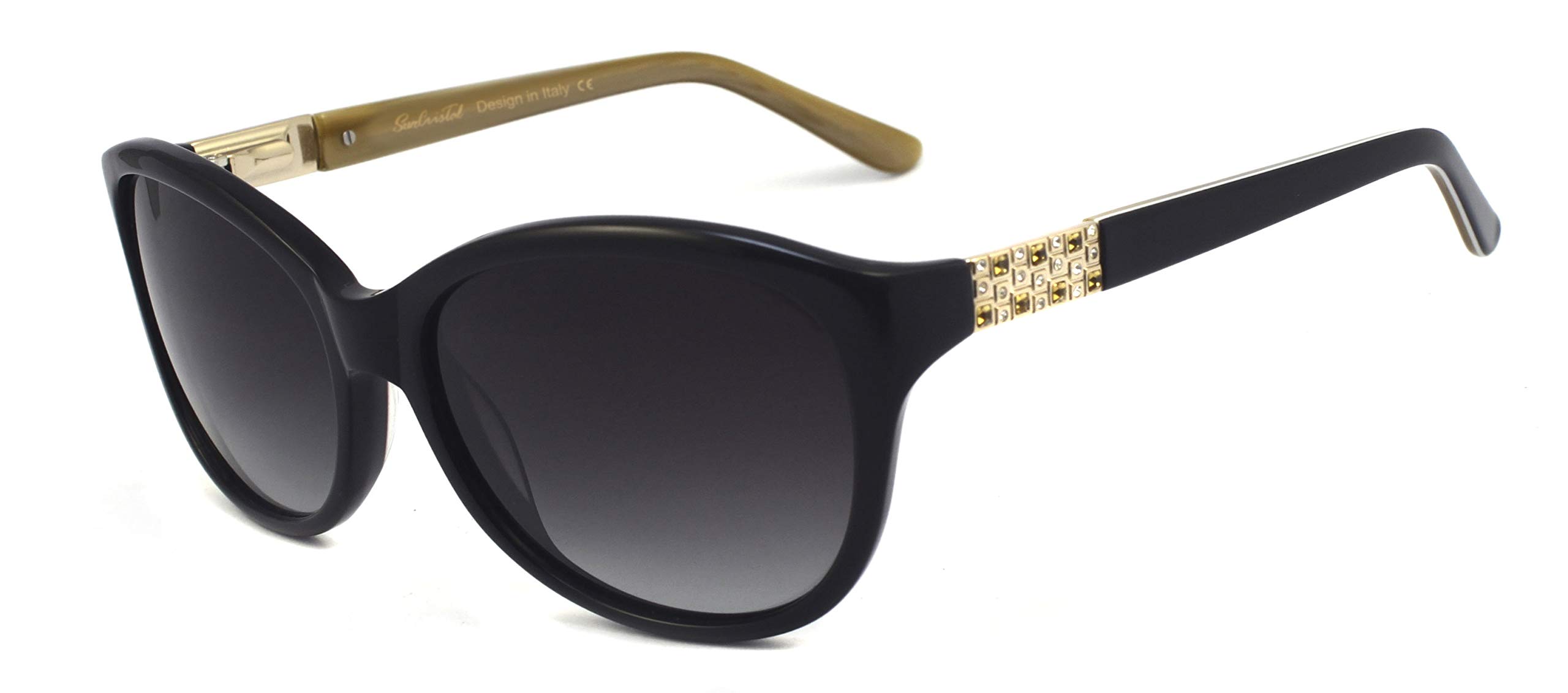 

SunCristal Driving Sunglasses with Polarized UV400 Large Stylish Design for a Smaller Includes Case Women s Lenses, Protection, Frame, Face, - [Black] чёрный