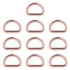 10 Stück Gepäckzubehör Regenbogen D-Ringe Zinklegierung Glänzendes Finish D-Ring Schnallen Langlebige Nicht geschweißte Metallringe Bastelprojekte