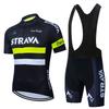 Mens Cycling Jersey Bib Shorts Set Quick-Dry Outdoor Bike Riding Sportswear