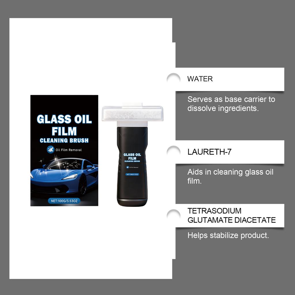 Car Window Oil Film Brush, Scratch-free Oil Film Removal And Window Cleaning Tool