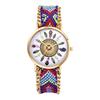 Bohemian Feather Woven One Size Fits Casual Quartz Lovely Cute Analog Perfect Gift for or Her Women's Wristwatch, Waterproof Feather-adorned Strap,