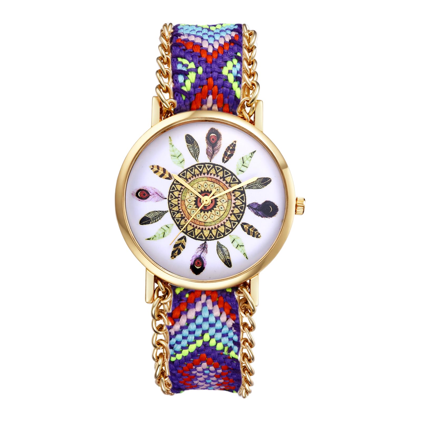 

Women s Bohemian Braided Dreamcatcher Watch: Cute Analog Bracelet Watch, Antique-Style Fashion Accessory - Perfect Gift for Birthdays, Anniversaries,