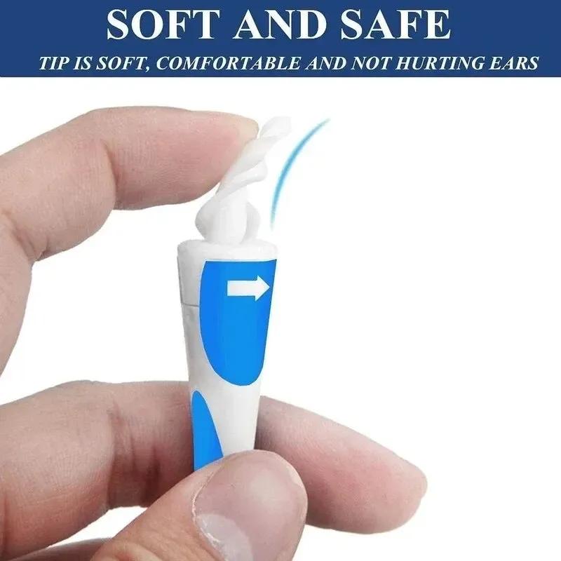 Ear Wax Remover Tool with 16 Soft Silicone Tips - Safe Ear Cleaner for Gentle Wax Extraction, Easy-Grip Manual Ear Cleaning Kit