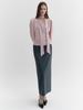 GRAYDATION Tie-Decorated Wrap T-Blouse Pink