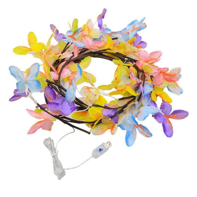 Branch and Vine LED Fairy Lights: Shapeable Butterflies & Flowers for Indoor Wall Decor and Creating a Romantic Atmosphere.