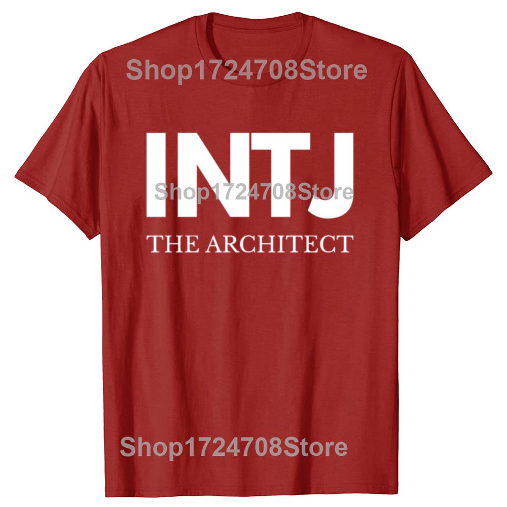 Funny INTJ The Architect Graphic T-shirts Men Women's Fashion Casual Tshirt 100% Cotton Loose Oversized Architecture T Shirt