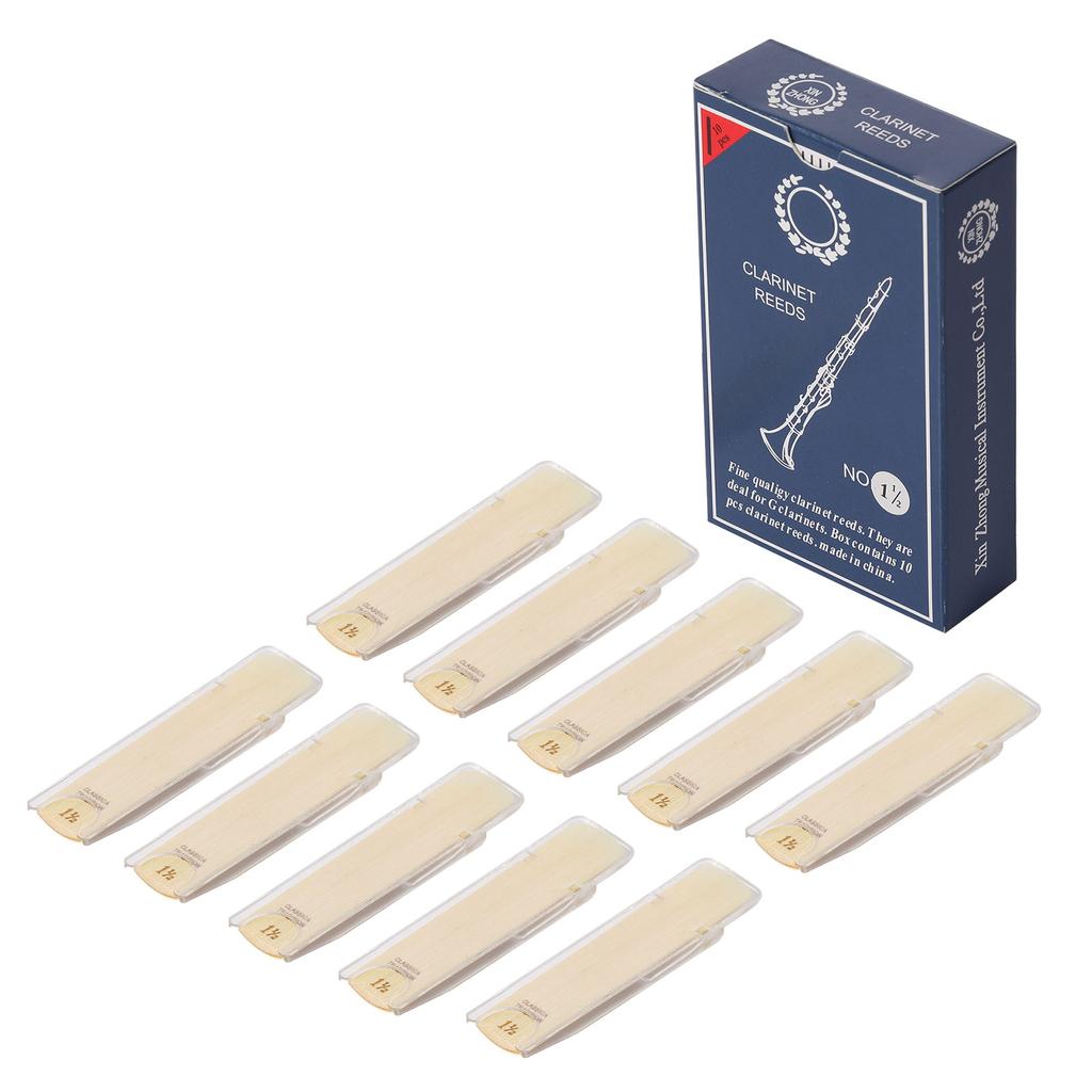 10 Pezzi Ance per Clarinetto Forza 1.0/1.5/2.0/2.5/3.0/3.5 Ance Tradizionali per Clarinetto Principiante e Musicista
