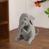 Hand Painted Elephant Model Figurine Realistic Animal Sculpture PVC Toy for Living Room Bedroom Office Decor