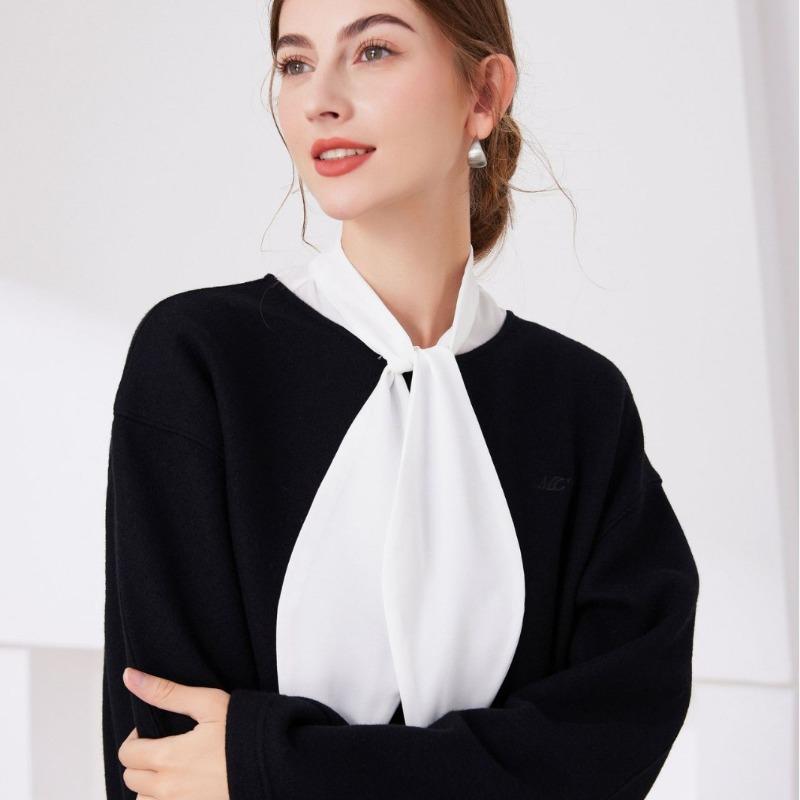 Primăvară Toamnă Șireturi Papioane Guler Fals pentru Femei Pulover Bluză Topuri Cămașă Detașabil Guler Fals Guler Cravată