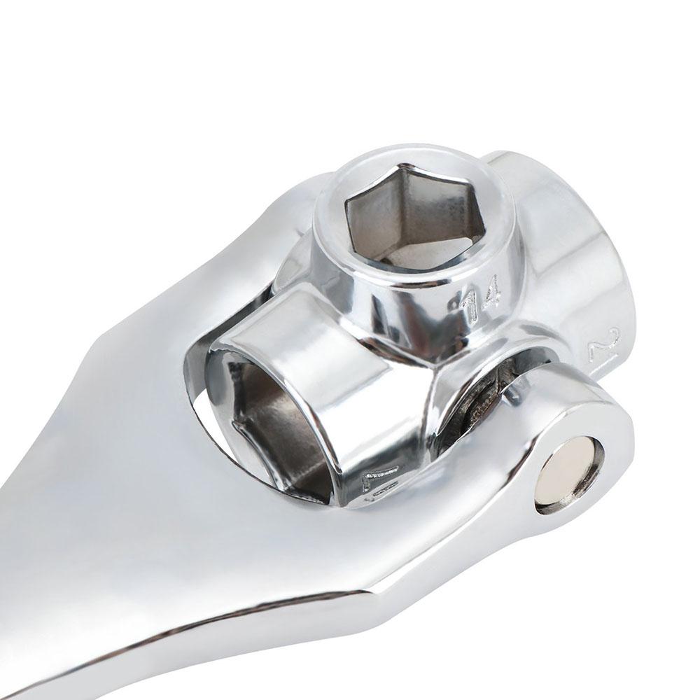 8 In 1 Dog Bone Metric 6 Point Socket Wrench With 12mm To 21mm Multi-size  Auto Repair Tool Double Head Spanner