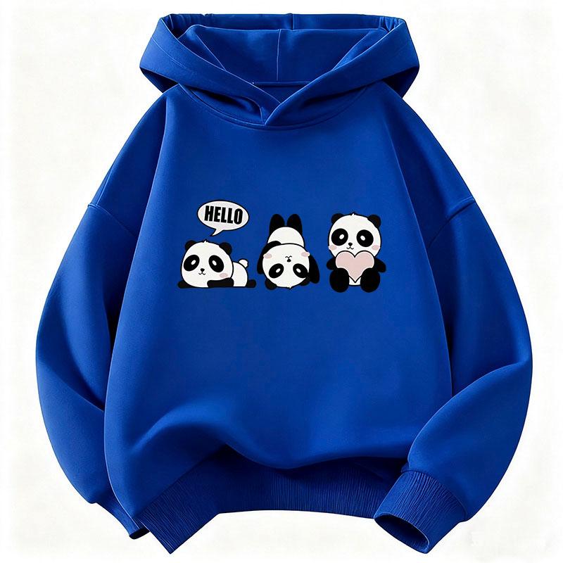 Adorabile Felpa con Cappuccio Divertente Panda per Bambini Felpa con Cappuccio per Ragazzi Ragazze Felpe Casual Abbigliamento