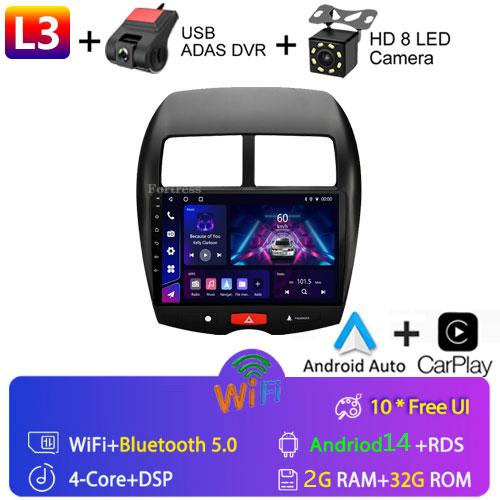 For Mitsubishi ASX 1 2010 2011 - 2016 C4 Peugeot 4008 Car Radio Multimedia Video Player Navigation GPS Android 10 2din 2 din