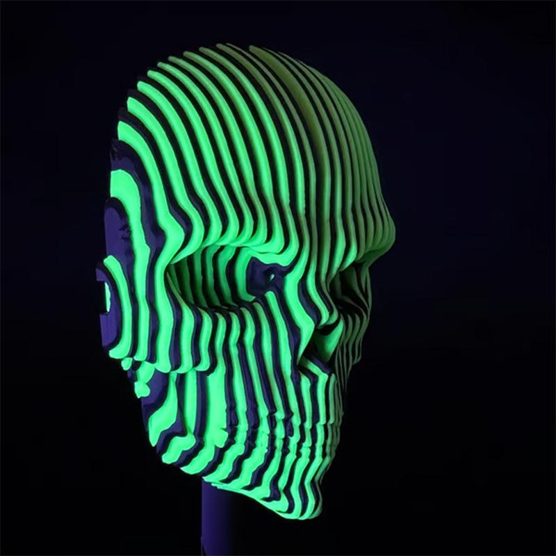 3D Printed Luminous Quantum Skull Fidget Skull Gifts Cool Novelty Desk Ornament Funny Desktop Ornaments For Home Office Desk
