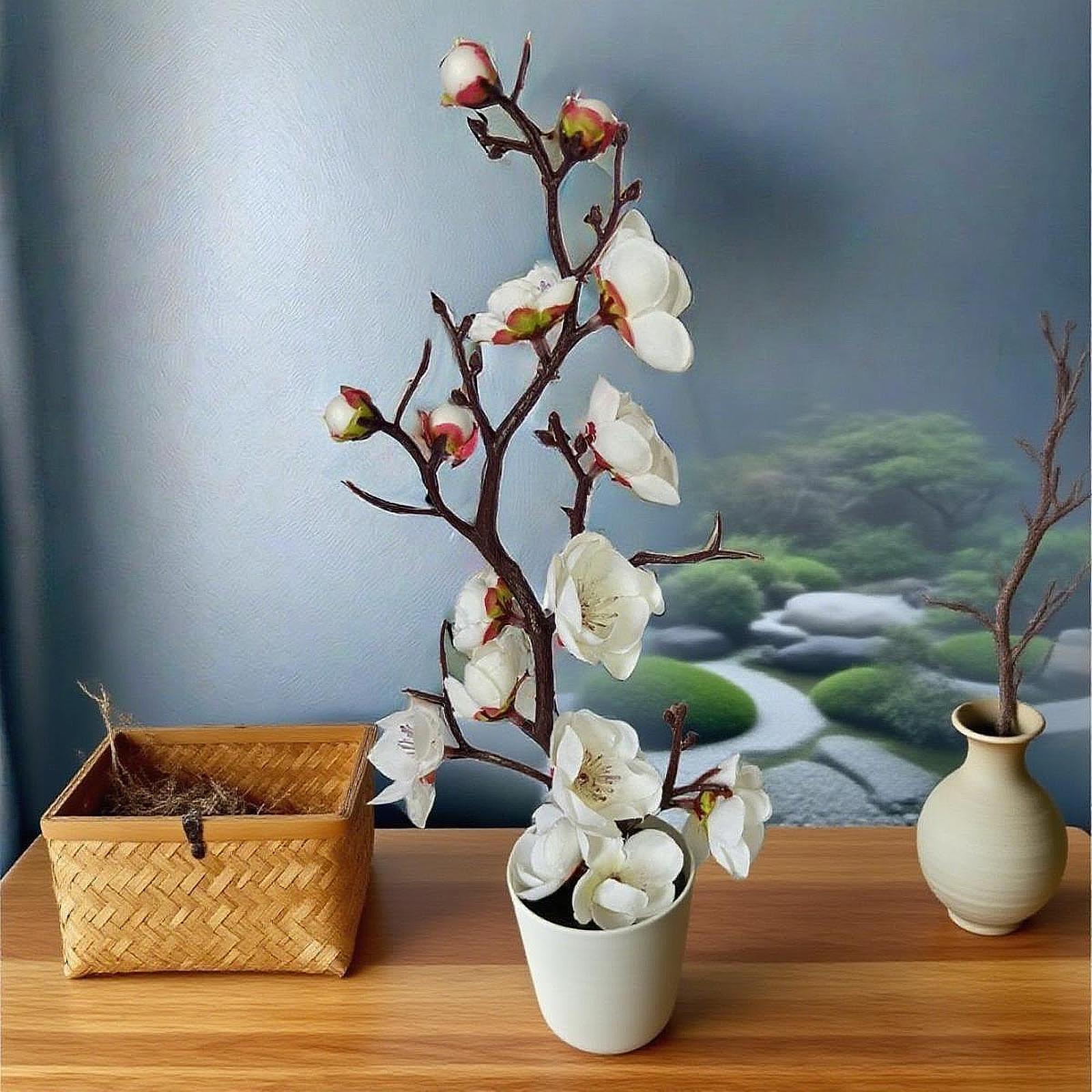 Artificial Flower with Potted Potted Flowers Arrangement Table Centerpiece