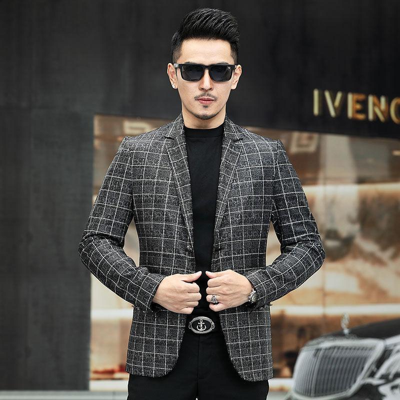 

Новая клетчатая куртка из натуральной овчины, мужская куртка, костюм, кожаная куртка, модные топы для людей среднего возраста и молодежи. 4XL