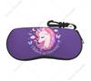 Unicorn Rainbow Cute Sunglass Case Soft Eyewear Accessories for Women Girl Outdoor Travel Glasses Case One Size Print