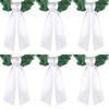 Christmas Wreath Sash 122cm Long Soft Polyester Wreath Ribbon Hanging Ornament For Front Door Doorway Holiday Decoration