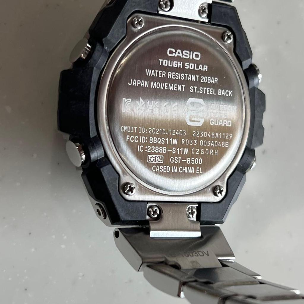 Used [Extremely Good Condition] CASIO G-SHOCK GST-B500 Tough Solar Equipped with Bluetooth Box Included