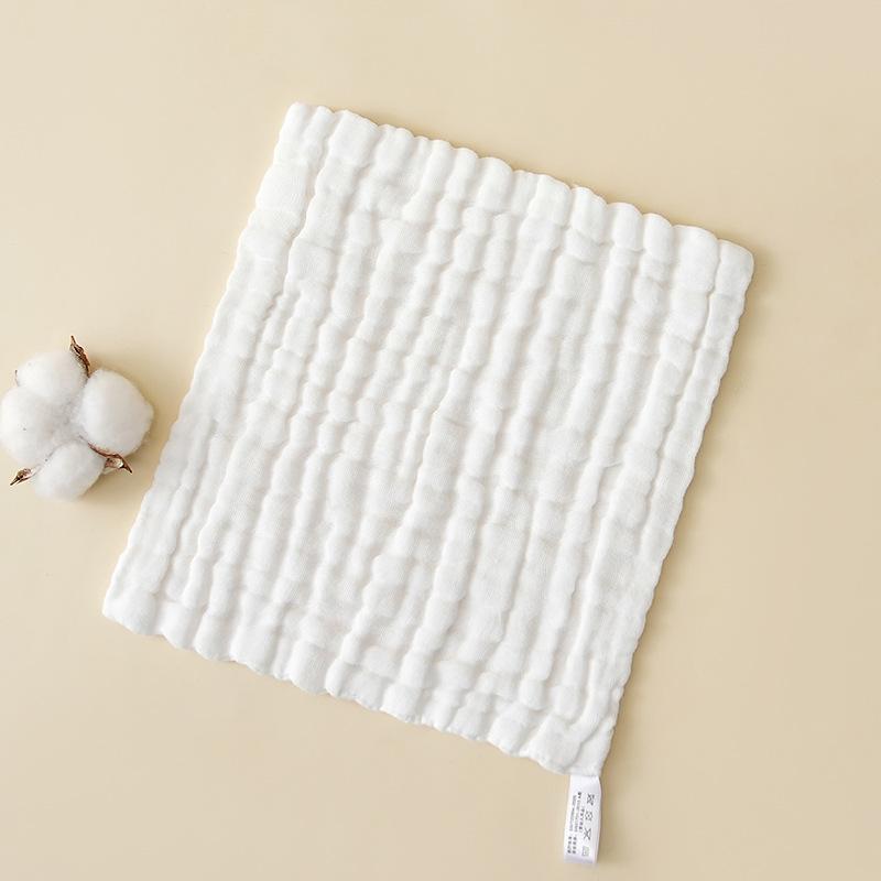 6 Layer 100% Soft Cotton Muslin Cloths for Baby Burp Solid Color Face Hand Towel Newborn Soft Gauze Squares Towel for Toddler