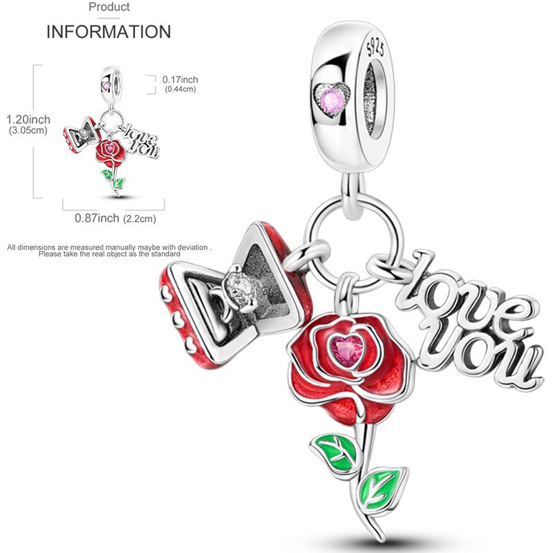 New Copper Charms Beads Sunflower Flower Daisy Original Charm Pendant Fit Charm Bracelets Diy Jewelry Birthday Gift