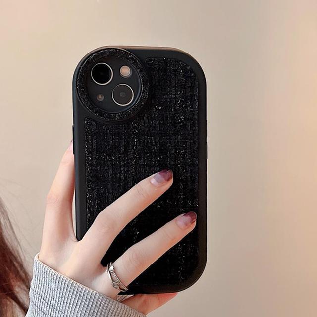 

Роскошный решетчатый чехол для телефона из твидовой ткани для Iphone 14 13 12 11 Pro Max X Xs Max Xr 14 Plus, зимний пушистый противоударный чехол-бампер For iPhone 14 Plus