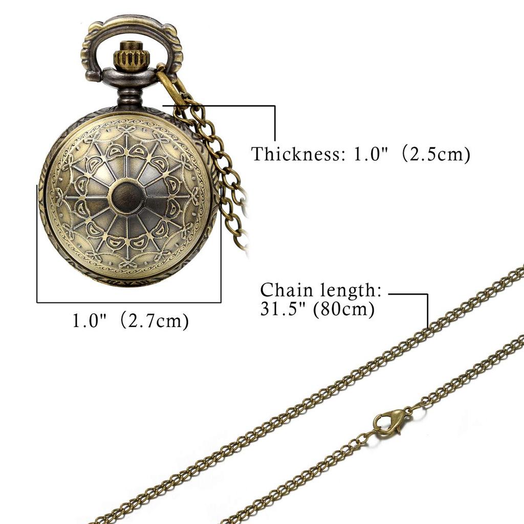 Antique Pocket Watch Spider Web Necklace Pendant Casual Fashion