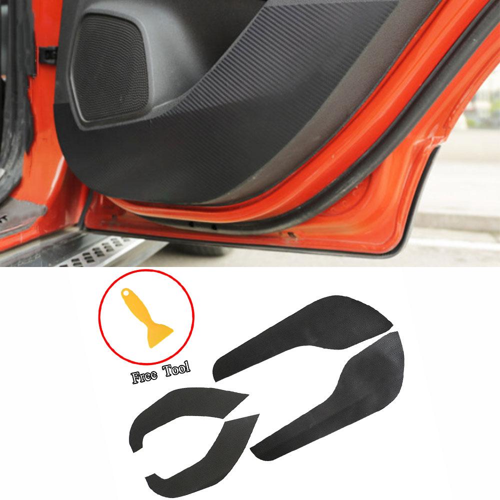 For Ford Ecosport 2013 - 2020 AccessoriesDoor Panel Sticker Door Sticker PVC Carbon Fiber Decal Interior Protector Stickers