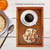 Smooth Surface Serving Tray Wood Fruit Platter Simple Snack Tray  For Coffee Snacks