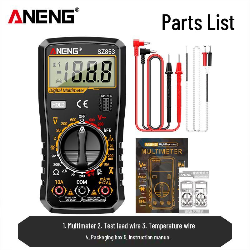 High-Precision Digital Multimeter for Electricians: Multi-Function, Portable, Data Hold Feature