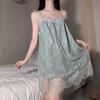 Fat mm large size boudoir temptation lace lingerie maternity suspenders pajamas nightdress set