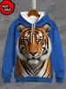 New Fashion Animal Hoodies For Kids Tiger 3D Print Fall Sweatshirt Hoodie Street Casual Sweatshirt Oversized Unisex Clothes