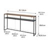 Yamazaki Sofa Back Console Table with Shelf - Black - 126x20.5x65cm - Tower 2029