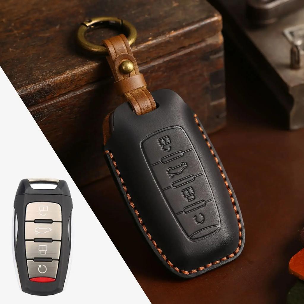 Car Key Case Keychain Accessories for Great Wall Haval/Hover H6 H7 H8 H4 H9 F5 F7 H2S Remote Leather Cover Protector Shell Set