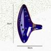 Ocarina, BlueBrown, 12 Holes, Ceramic Tube, Legend of Zelda Replica, High Quality Alto C, AFUNTA, with Japanese Instructions, Cosplay, Sheet Music