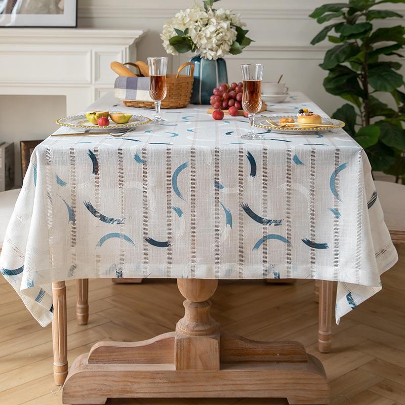French Cotton And Linen Tablecloth Rectangular Dining Table Cloth Desk Tv Bedside Table Light Luxury High-End Coffee Table Fabric