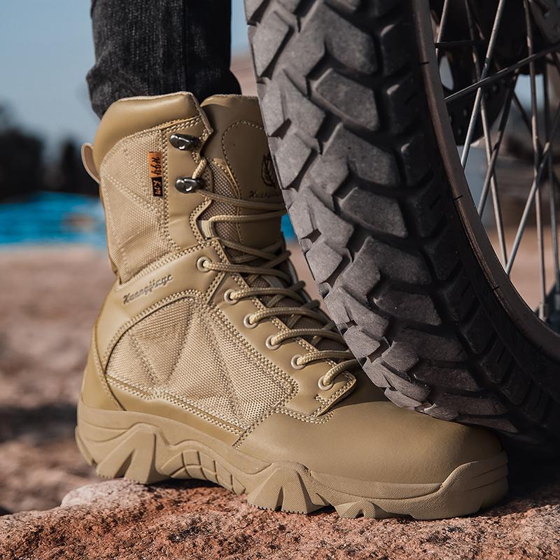 Fashion Outdoor Waterproof Safety Shoes Security Steel Toe Cap Men's Boots Working Steel Toe Anti-Smashing Men's Work Boots Size 47