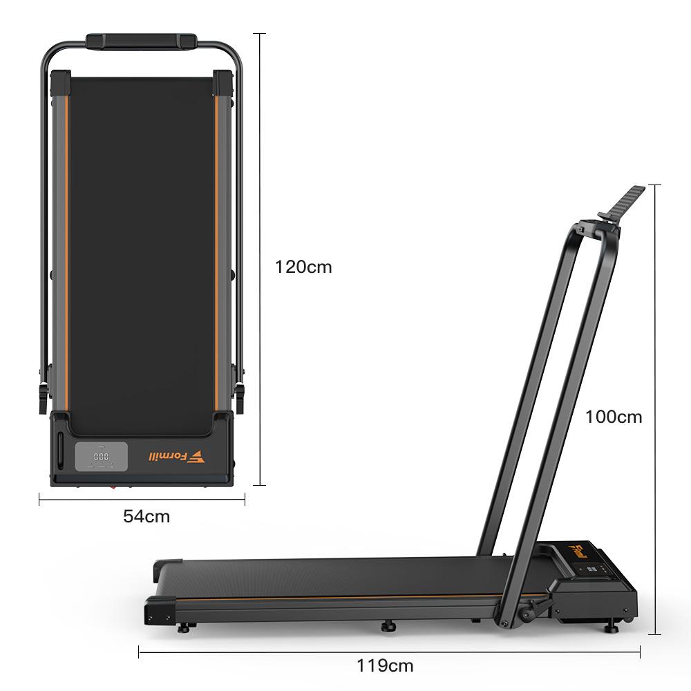 Formill FT51 2-in-1 Folding Treadmill, 10km/h, 120kg Capacity, LED Display, Remote Control, Compact Home Fitness