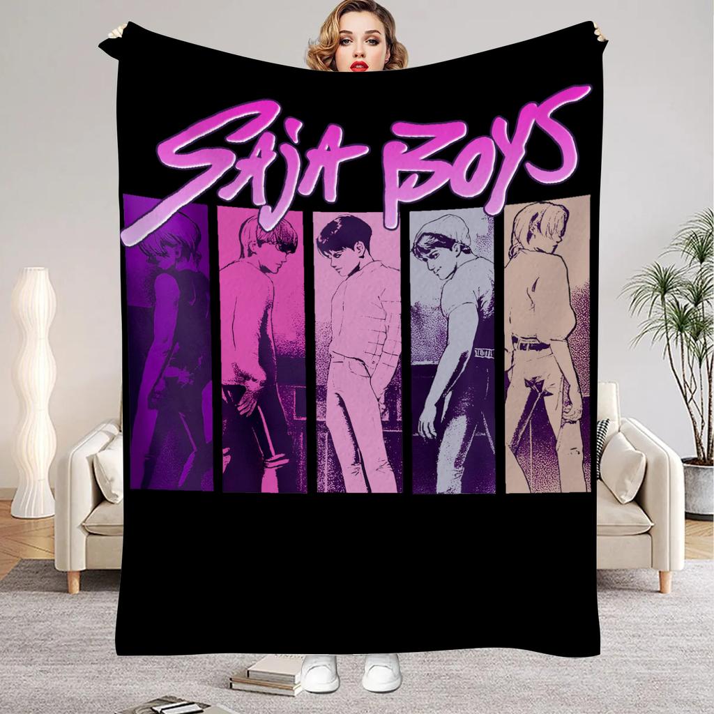 K Pop Demon Hunters Huntrix Saja Boys Blanket Super Warm Comfortable Throw Blanket  For Girls Boys Living Room Flannel Bedspread