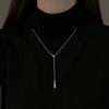New 925 Sterling Silver Necklace Simple Style Geometric Shape Pendant Women CHoker Birthday Gift Exquisite Jewelry