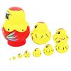 1 Set Lovely Nesting Dolls Animal Design Ten Layers Cartoon Chick Matrioska Toy for Child