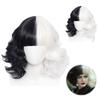 Trendige Kurzhaar-Cruella-Perücke Hochtemperaturfaser Ideal für jeden Hautton