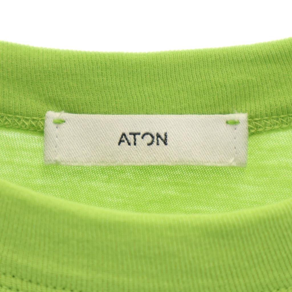 ATON made in Japan Short sleeve T-shirt 1 Green system Plain Men's Used