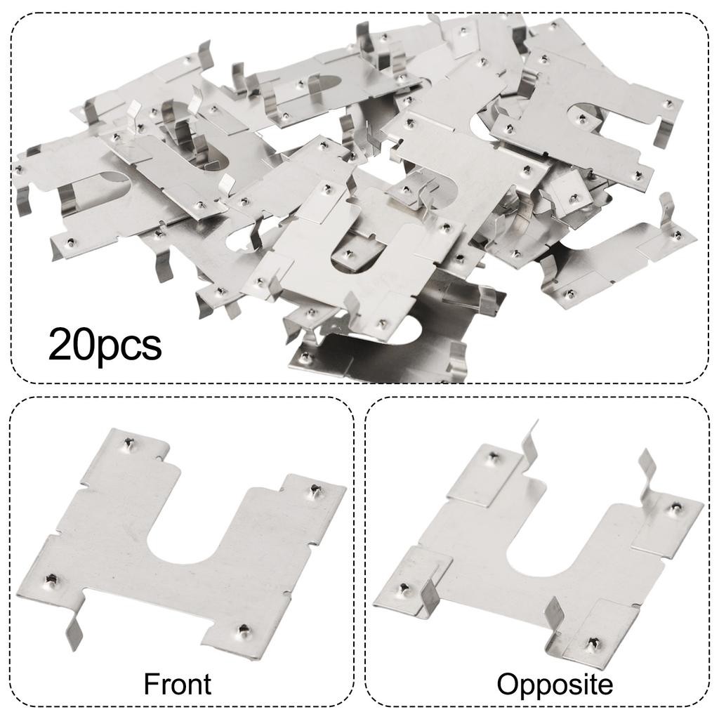 Grounding Washer Grounding Lug Rail Conductive Sheet Solar Panels Stainless Steel 20pcs Earth Plate Solar Energy