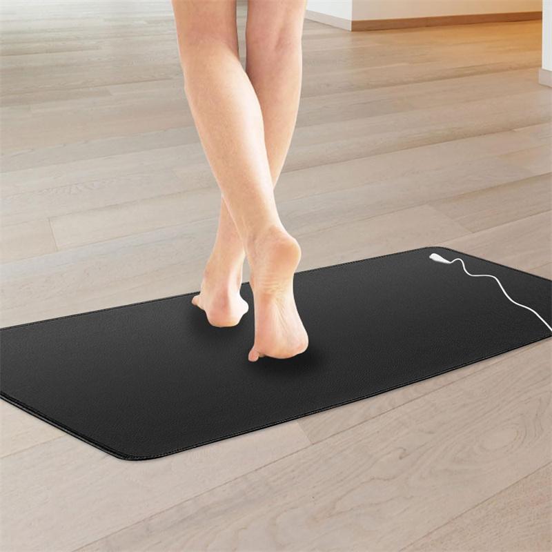 Tappetino di messa a terra durevole e sicuro con cinturino da polso, morbido tappetino di messa a terra in PU, equilibrio salutare per alleviare l'ansia e dormire meglio, terapia connessa alla terra