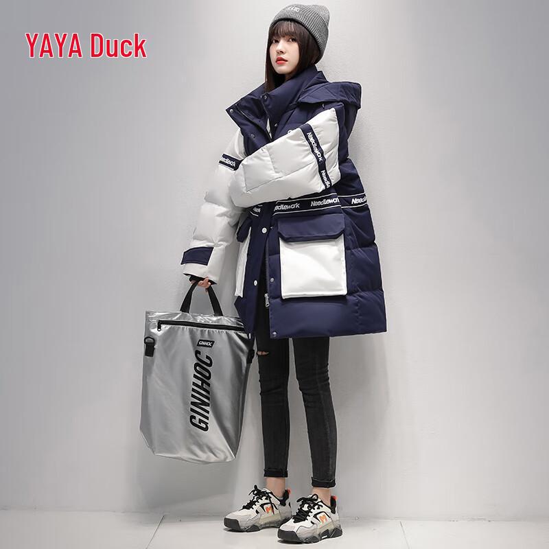 

Yaya Women s Hooded Goose Down Mid-Length Jacket M