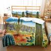 Cactus Duvet Cover Set Desert Plants Pattern Comforter Cover Double Single Size For Kids Teens Adults Bedding Set Quilt Cover