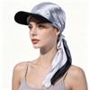 Fashion Print Silk Scarf Headwear With Sun Protection For Outdoor Activities